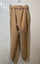Load image into Gallery viewer, Express Womens Brown Pleated High Rise Belted Slash Pocket Ankle Pants Size 0
