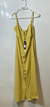 Load image into Gallery viewer, Fashion Nova Womens Yellow Sleeveless V-Neck Midi A-Line Dress Size S With Tag
