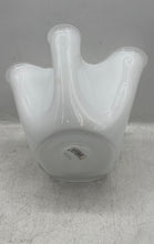 Load image into Gallery viewer, Zodax POL-1206 White Vellerti Wave Ruffled Rim Hand Blown Glass Decorative Bowl

