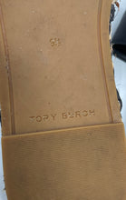 Load image into Gallery viewer, Authentic Tory Burch Womens Black Espadrille Slide Sandals Size 9.5M Damaged
