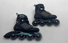 Load image into Gallery viewer, Rollerblade Womens Zetrablade Black And Light Blue Inline Skates Size 9
