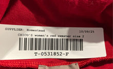 Load image into Gallery viewer, Chico&#39;s Womens Red Long Sleeve Turtleneck Pullover Sweater Size 2
