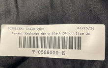 Load image into Gallery viewer, Armani Exchange Mens Black Cotton Short Sleeve Regular Fit Polo Shirt Size XS
