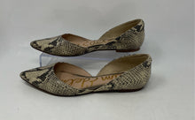 Load image into Gallery viewer, Sam Edelman Womens Rodney Gray Black Snakeskin Print D&#39;Orsay Flats Shoes Sz 5.5
