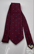 Load image into Gallery viewer, Christian Dior Mens Burgundy Printed Adjustable Bar Track Designer Tie Stained
