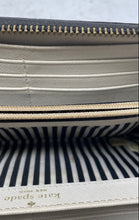 Load image into Gallery viewer, Kate Spade New York Womens Black Beige Credit Card Slot Zip-Around Wallet
