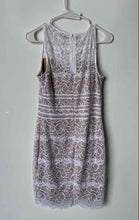 Load image into Gallery viewer, Guess Womens White Lace Sleeveless Crew Neck Back Zip Sheath Dress Size M
