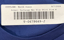 Load image into Gallery viewer, Armani Exchange Mens Blue Short Sleeve Crew Neck Regular Fit T-Shirt Size M
