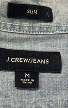 Load image into Gallery viewer, J. Crew/Jeans Mens Light Blue Denim Slim Fit Long Sleeve Button-Up Shirt Size M
