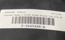 Load image into Gallery viewer, Express Womens Black Long Sleeve Ruffle Collared Blouse Top Size XS
