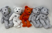 Load image into Gallery viewer, Set Of 5 Pcs Salvino's 1998 Plush Bear Mixed Variety Bamm Beano's Toy With Tag
