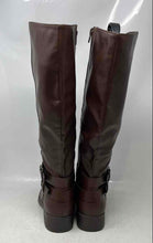 Load image into Gallery viewer, Style &amp; Co Womens Maliaa Brown Leather Knee High Side Zip Riding Boots Size 7.5M
