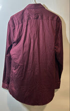 Load image into Gallery viewer, Zara Mens Burgundy Floral Print Long Sleeve Slim Fit Button-Up Shirt Size XL
