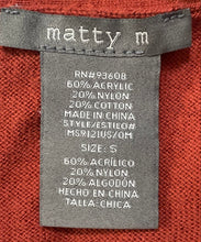 Load image into Gallery viewer, Matty M Womens Orange Pockets Long Sleeve Open-Front Cardigan Sweater Size S
