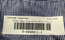 Load image into Gallery viewer, Alfani Mens Blue Printed Fitted Stretch Long Sleeve Dress Shirt Size XL 17
