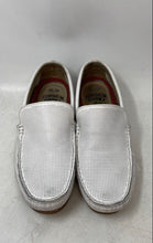 Load image into Gallery viewer, Florsheim Mens White Perforated Round Toe Slip-On Driving Loafer Shoes Size 9.5W
