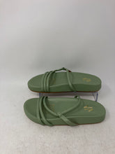 Load image into Gallery viewer, Silvia Cobos Womens Lia Green Leather Open Toe Slip-On Slides Sandals Size 7
