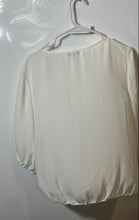 Load image into Gallery viewer, Vince Camuto Womens White 3/4 Sleeve Keyhole Neck Regular Fit Blouse Top Size L
