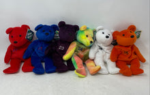 Load image into Gallery viewer, Set Of 6 Pcs Salvino's 1998 Plush Bear Mixed Variety Bamm Beano's Toy With Tag
