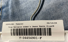 Load image into Gallery viewer, True Religion Womens Blue Stretch Denim Skinny Leg Jeans Pants Size 28
