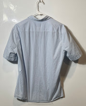 Load image into Gallery viewer, Hugo Boss Mens White Blue Plaid Short Sleeve Regular Fit Button-Up Shirt Size M
