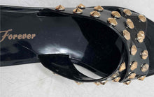 Load image into Gallery viewer, Forever Womens Jelly Black Studded Open Toe Slip-On Slide Sandals Size 7
