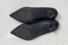 Load image into Gallery viewer, Marc Fisher Womens Black Leather Pointed Toe Slip-On High Pump Heel Size 5.5M
