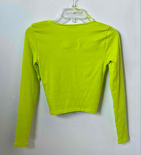 Load image into Gallery viewer, Zara Womens Green Twist Front Long Sleeve Pullover Cropped Blouse Top Size M
