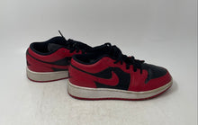Load image into Gallery viewer, Nike Boys Air Jordan 1 Low 553560-606 Red Black Leather Basketball Shoes Sz 5.5Y
