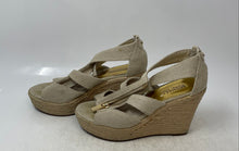 Load image into Gallery viewer, Michael Kors Womens Damita Beige High Wedge Heel Espadrille Sandals Size 8.5
