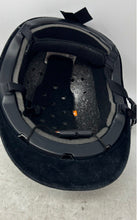 Load image into Gallery viewer, Fouganza Black Velvet Equestrian Horse Riding Safety Cap Helmet Size M
