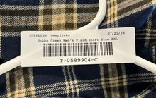 Load image into Gallery viewer, Hobbs Creek Mens Blue Beige Plaid Cotton Long Sleeve Button-Up Shirt Size 2XL
