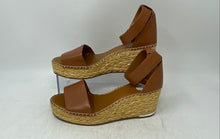 Load image into Gallery viewer, Franco Sarto Womens Clemens Brown Leather Wedge Heel Espadrille Sandals Size 9M
