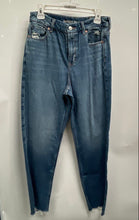 Load image into Gallery viewer, American Eagle Womens Blue Denim Stretch Curvy Mom Jeans Size 30W 10 LONG
