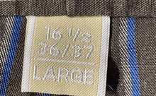 Load image into Gallery viewer, Michael Kors Mens Brown Striped Cotton Long Sleeve Collared Dress Shirt Sz 16.5
