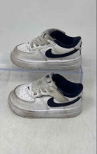 Load image into Gallery viewer, Nike Kids Force 1 Low EasyOn White And Blue Leather Sneaker Shoes Size 6C
