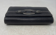 Load image into Gallery viewer, Brighton Womens Black Leather Inner Pockets Adjustable Strap Crossbody Purse
