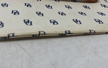 Load image into Gallery viewer, Dooney &amp; Bourke Womens Brown Ivory Signature Print Wristlet Wallet With Tag
