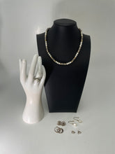 Load image into Gallery viewer, Silver Stamped/Unstamped Necklace-Earrings-Ring (7Pcs) Weight 30.4g
