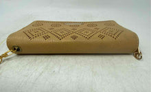 Load image into Gallery viewer, Unbranded Womens Beige Faux Leather Laser-Cut Inner Pocket Wristlet Wallet
