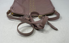 Load image into Gallery viewer, Badgley Mischka Womens Lavender Leather Studded Tassel Zip Top Crossbody Purse
