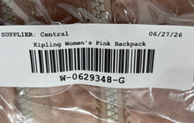 Load image into Gallery viewer, Kipling Womens Pink Inner Pocket Furry Monkey Keychain Adjustable Strap Backpack
