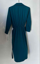 Load image into Gallery viewer, Calvin Klein Womens Petrol Blue Belt Shirt Dress Size 8 With Tag
