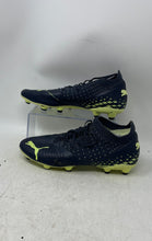Load image into Gallery viewer, Puma Mens Future Z 2.4 Fg Black Green Lace-Up Football Cleats Size 8.5
