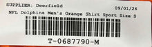 Load image into Gallery viewer, Nike Womens Dri-Fit Orange NFL Miami Dolphins Short Sleeve Sports T-Shirt Size S
