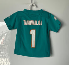 Load image into Gallery viewer, Nike Boys Green NFL Miami Dolphins Tua Tagovailoa #1 Football Jersey Size 2T
