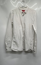 Load image into Gallery viewer, Hugo Boss Mens White Black Geometric Print Long Sleeve Button-Up Shirt Size M
