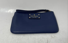 Load image into Gallery viewer, Kate Spade Womens Blue Chrissy Berkshire Road Pebbled Leather Wristlet Wallet
