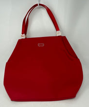 Load image into Gallery viewer, Escada Beaute Womens Red Double Handle Mini Shoulder Tote Purse
