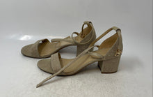 Load image into Gallery viewer, Michael Kors Womens Serena Flex Gold-Tone Block Heel Ankle Strap Sandals Size 10
